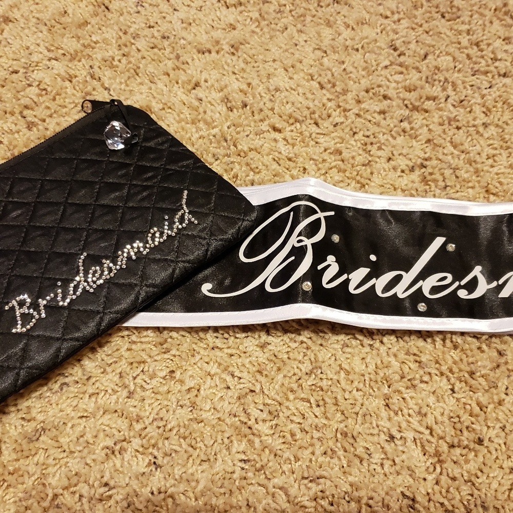 Bridesmaid Sash and Zipper Pouch